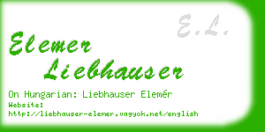 elemer liebhauser business card